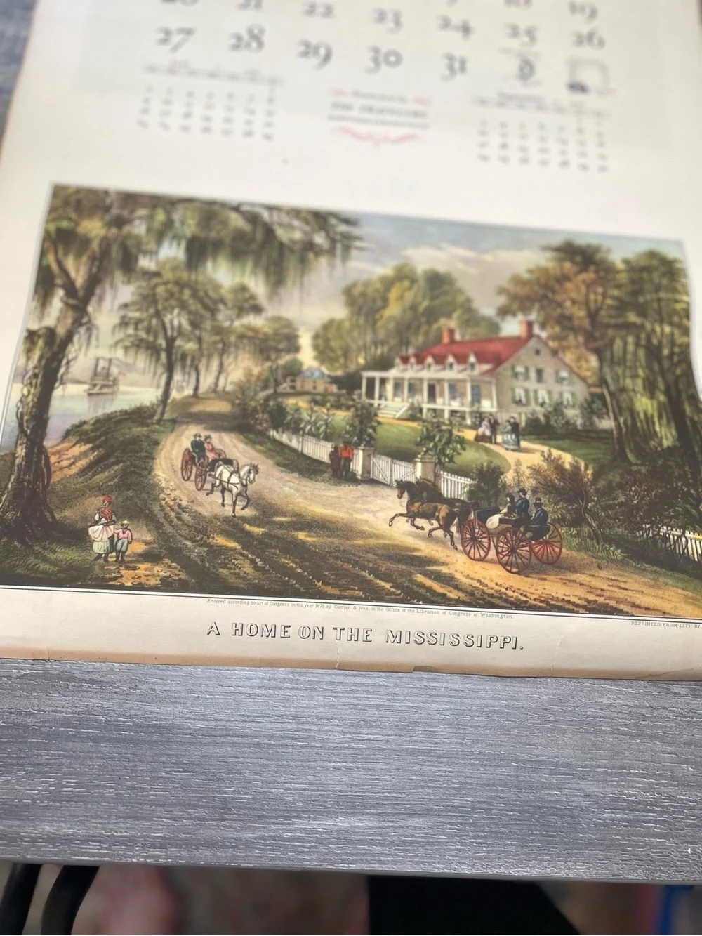 1950s Authentic Hartford, CT Illustrated Wall Calendar